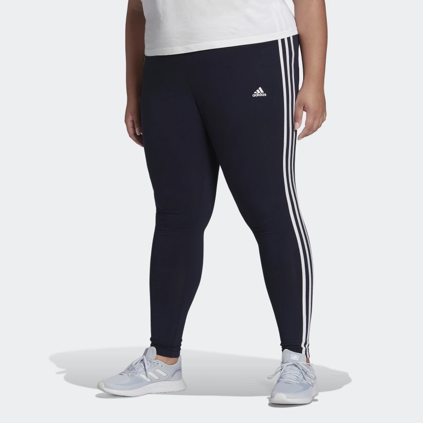 LEGÍNY ESSENTIALS 3-STRIPES PLUS SIZE